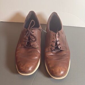 Cole Haan Brown Loafers with‎ Textured Sole Mens 12 Damaged Lace